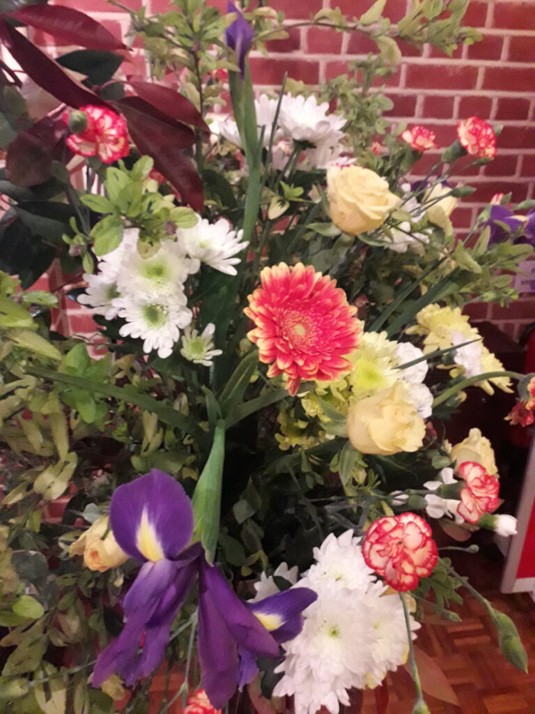 Flowers in church