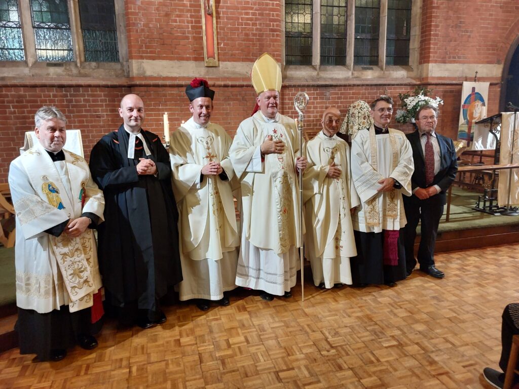 Fr Simon Morris and others at his induction on Friday 15th September 2023